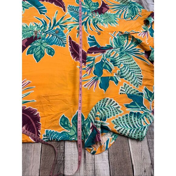 6XLT KingSize Island Printed Camp Paradise Floral Vacation Relaxed Rayon Tshirt - Picture 4 of 7